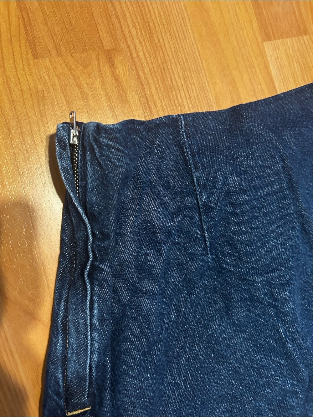 H&M Dark Blue Good Denim Flared Mini Skirt Size 2 - Picture 4 of 4